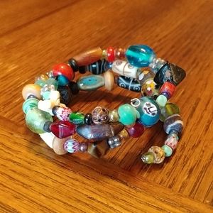 2/$10 Vtg beaded wrap bracelet